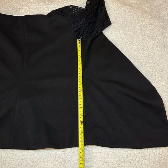 BCBGeneration Medium Open Front Women’s Hoodie Mesh Panel Solid Black EUC - Picture 10 of 12